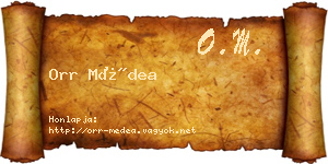 Orr Médea névjegykártya
